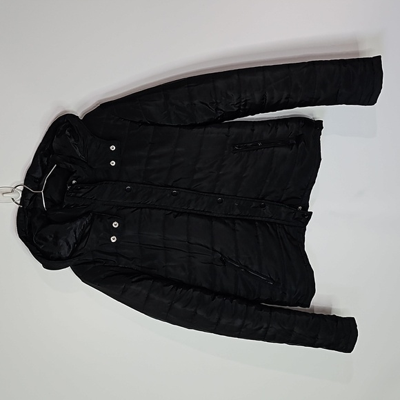 Ambiance Outwear small black zip up hooded coat - Picture 2 of 7